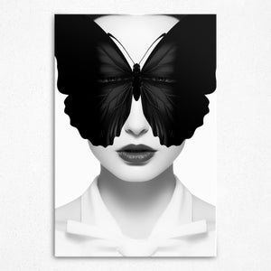 The Sable Butterfly's Whispers - Canvas