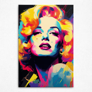 Vivid Iconic Fusion: Marilyn's Kaleidoscope - Canvas