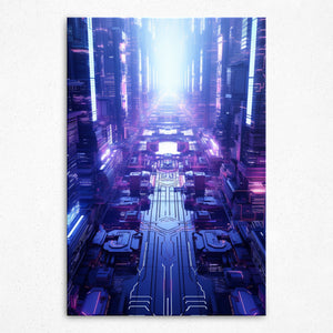 Cybertron Enigma: Envy's Neon Metropolis - Canvas