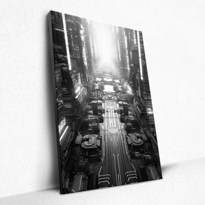 Cybertron Enigma: Envy's Neon Metropolis - Canvas