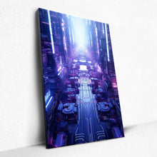 Load image into Gallery viewer, Cybertron Enigma: Envy&#39;s Neon Metropolis - Canvas
