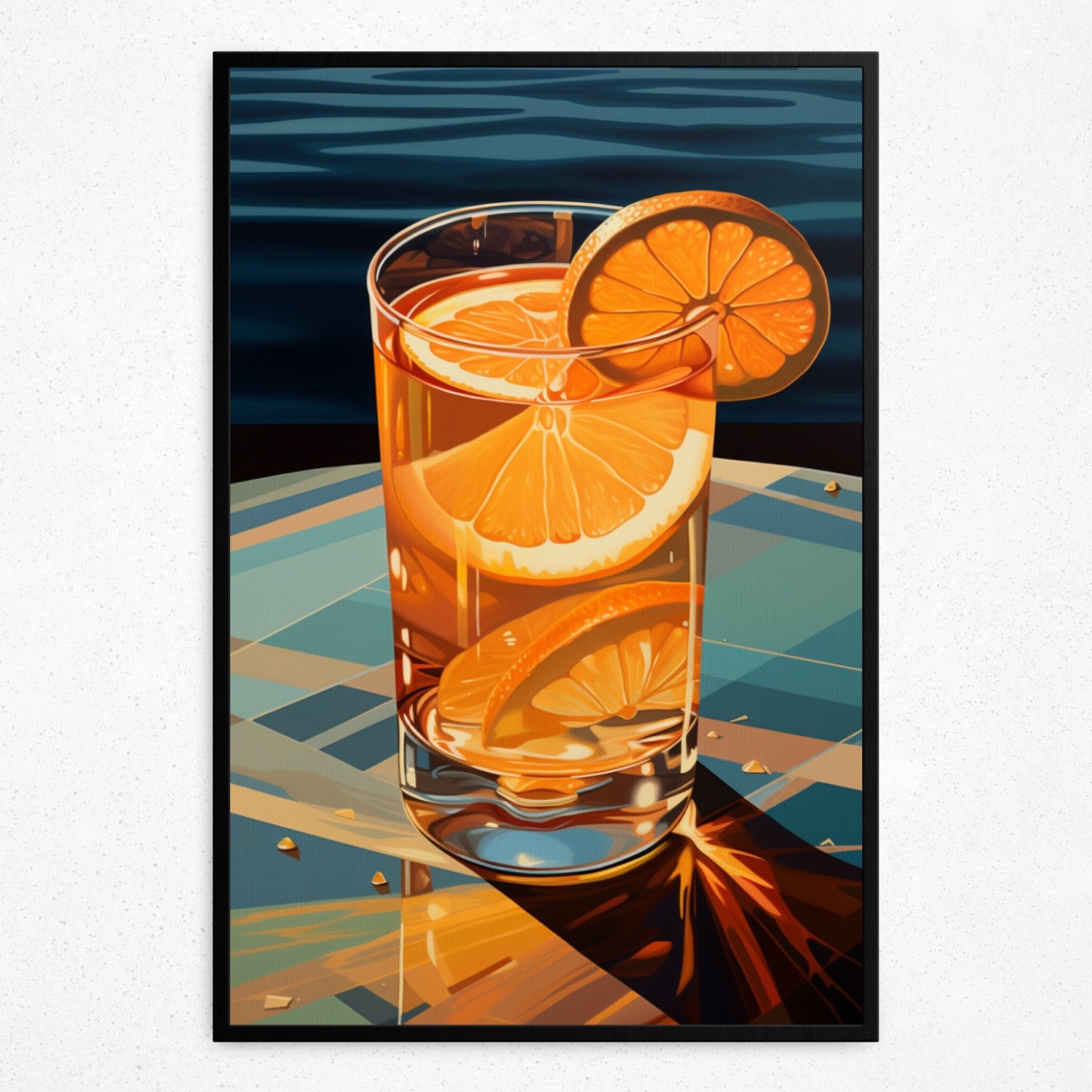 Luxe Lagoon Soirée: Aqua Libation - Framed