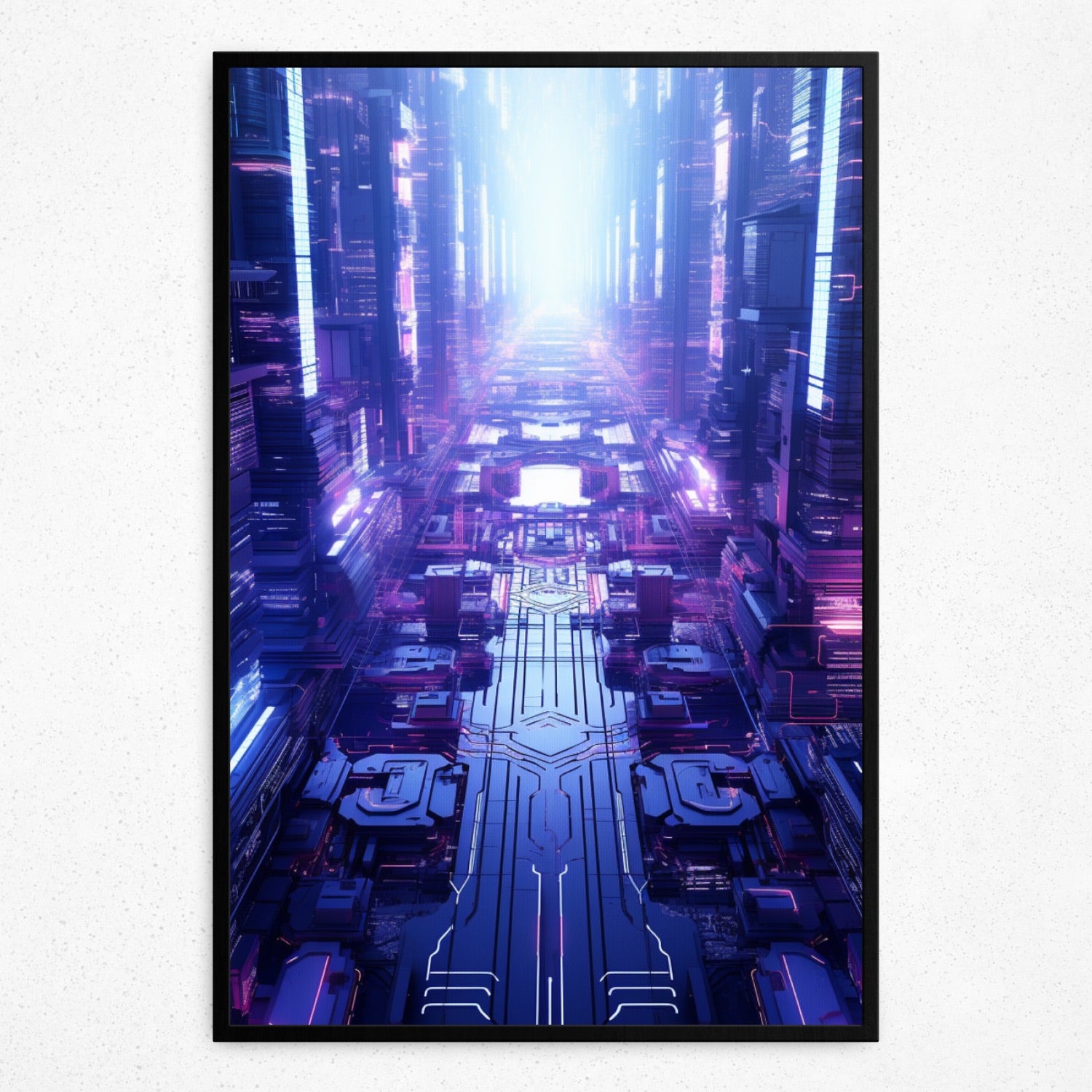 Cybertron Enigma: Envy's Neon Metropolis - Framed