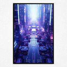 Load image into Gallery viewer, Cybertron Enigma: Envy&#39;s Neon Metropolis - Framed
