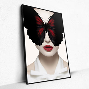 The Sable Butterfly's Whispers - Framed