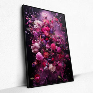 Floral Fusion: Whispers of Color - Framed