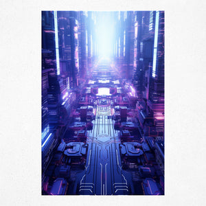 Cybertron Enigma: Envy's Neon Metropolis - Poster